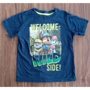 Nickelodeon Paw Patrol Size 5/6 Blue Short Sleeve Welcome to the Wild Side Shirt